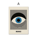 Poster Bauhaus Auge abstrakt – Geometrisches Wandbild für Wohnzimmer & Schlafzimmer · Ästhetische Wanddeko ohne Rahmen