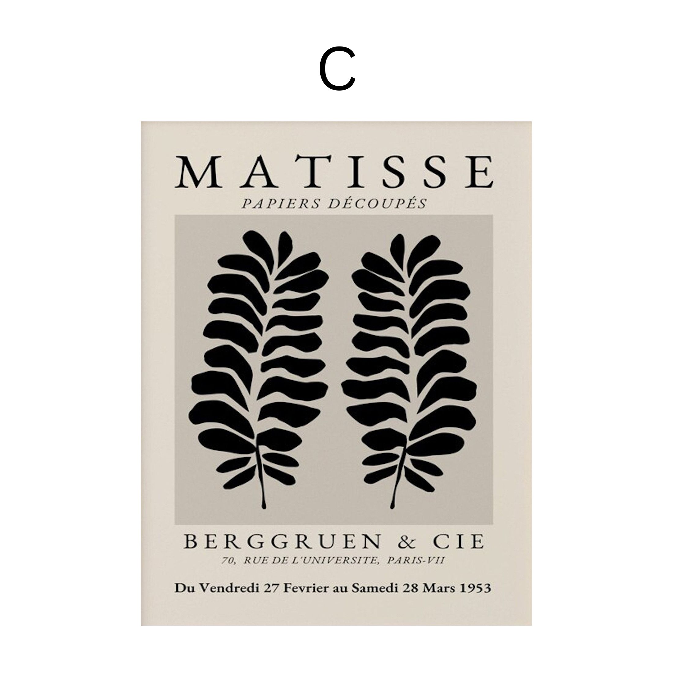 Matisse-Poster, abstrakt als Deko-Print ohne Rahmen