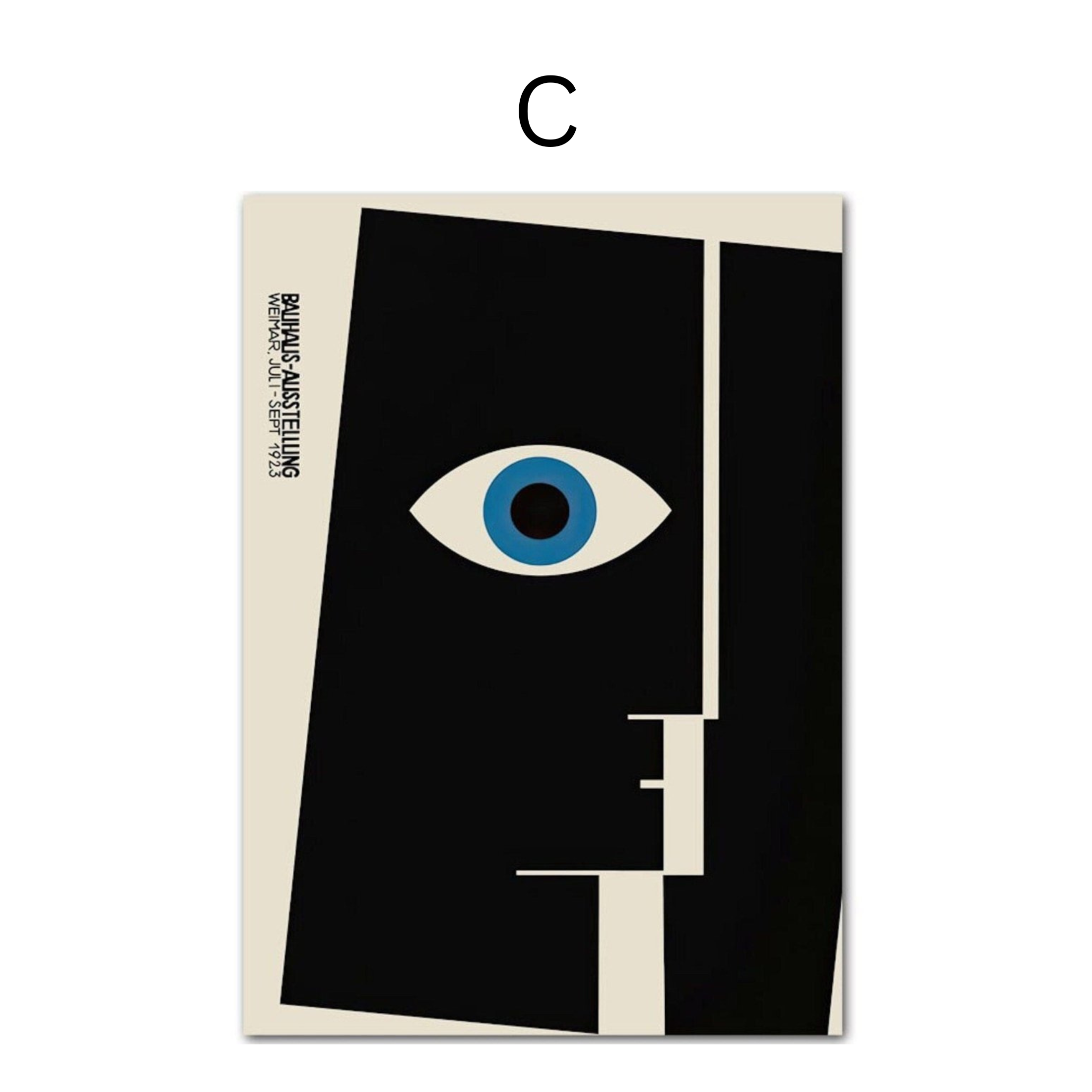 Poster Bauhaus Auge mit verschiedenen Formen und Mustern als Deko Print ohne Rahmen