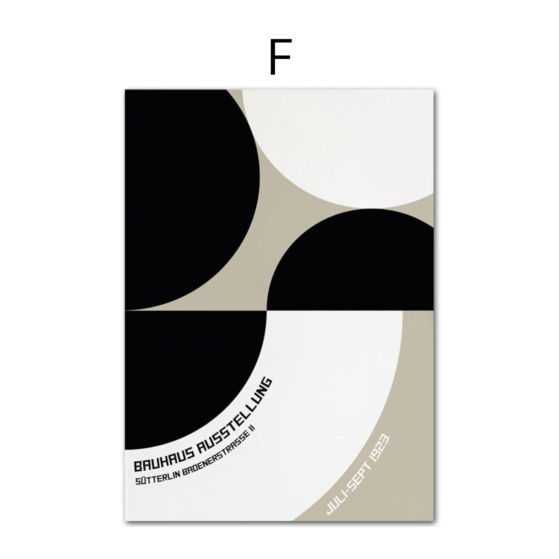 Poster Bauhaus Auge mit verschiedenen Formen und Mustern als Deko Print ohne Rahmen