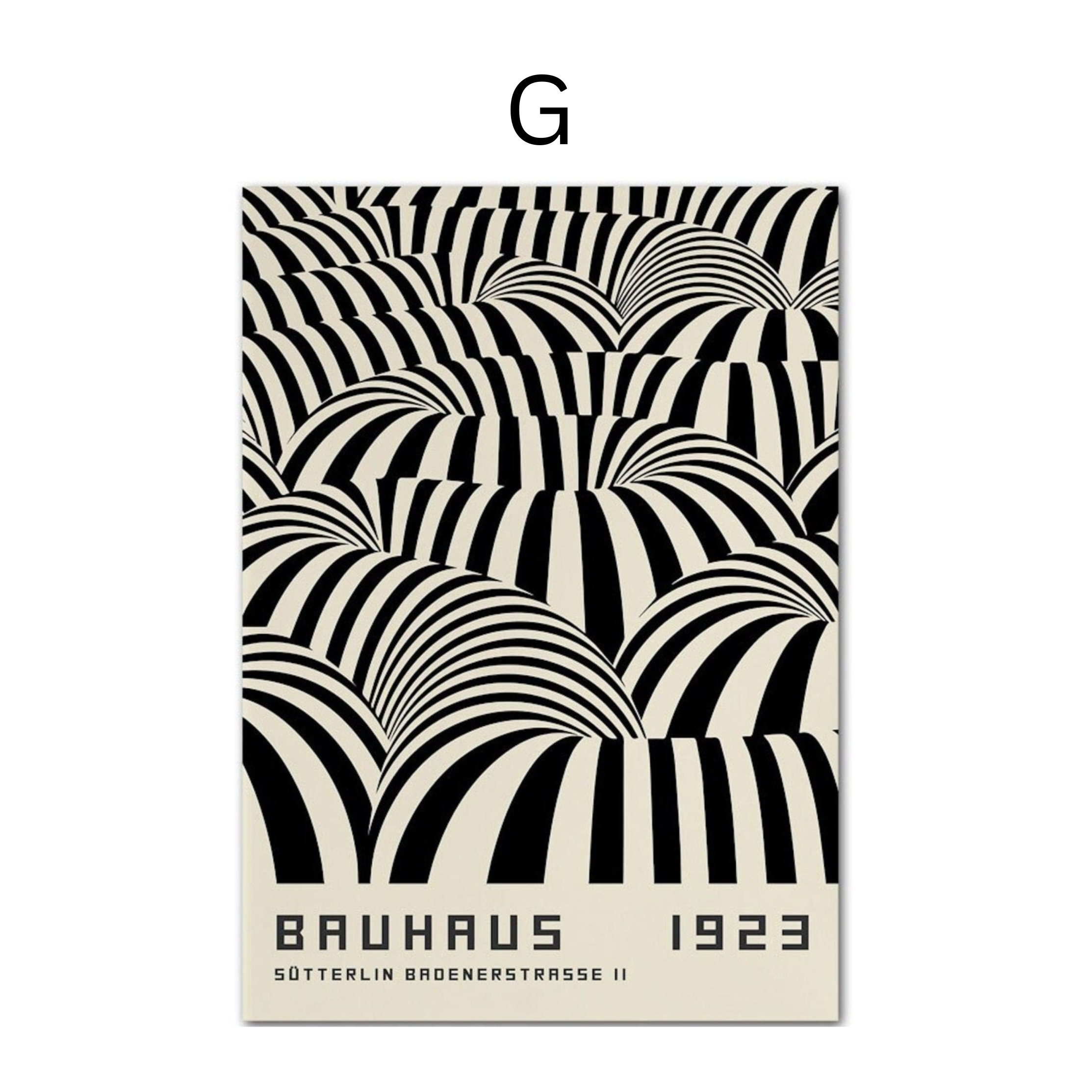 Poster Bauhaus Auge mit verschiedenen Formen und Mustern als Deko Print ohne Rahmen