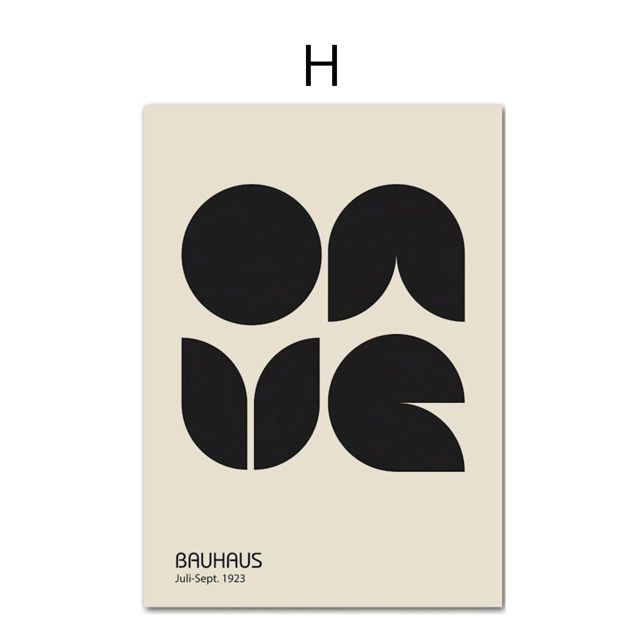 Poster Bauhaus Auge mit verschiedenen Formen und Mustern als Deko Print ohne Rahmen