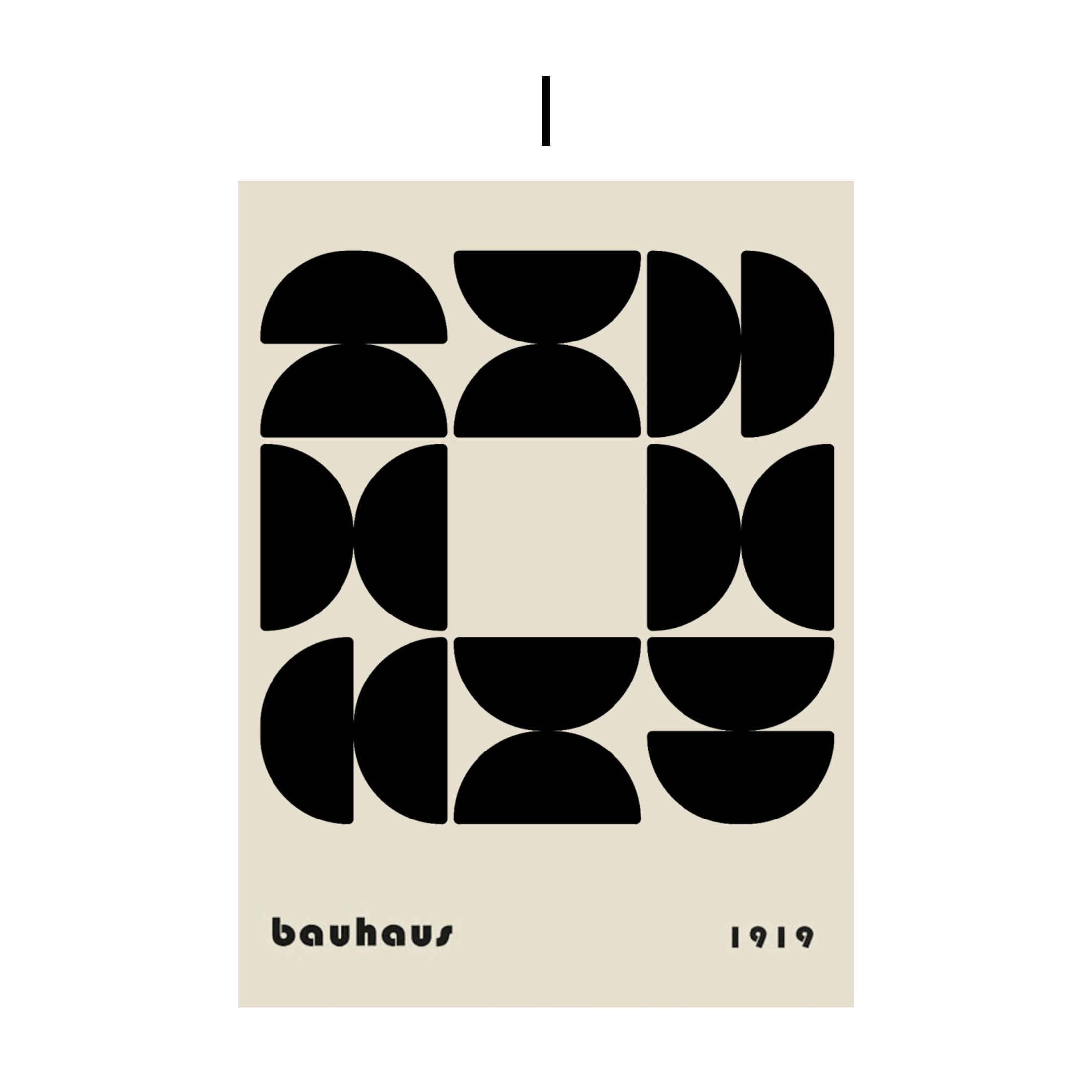 Poster Bauhaus Auge mit verschiedenen Formen und Mustern als Deko Print ohne Rahmen