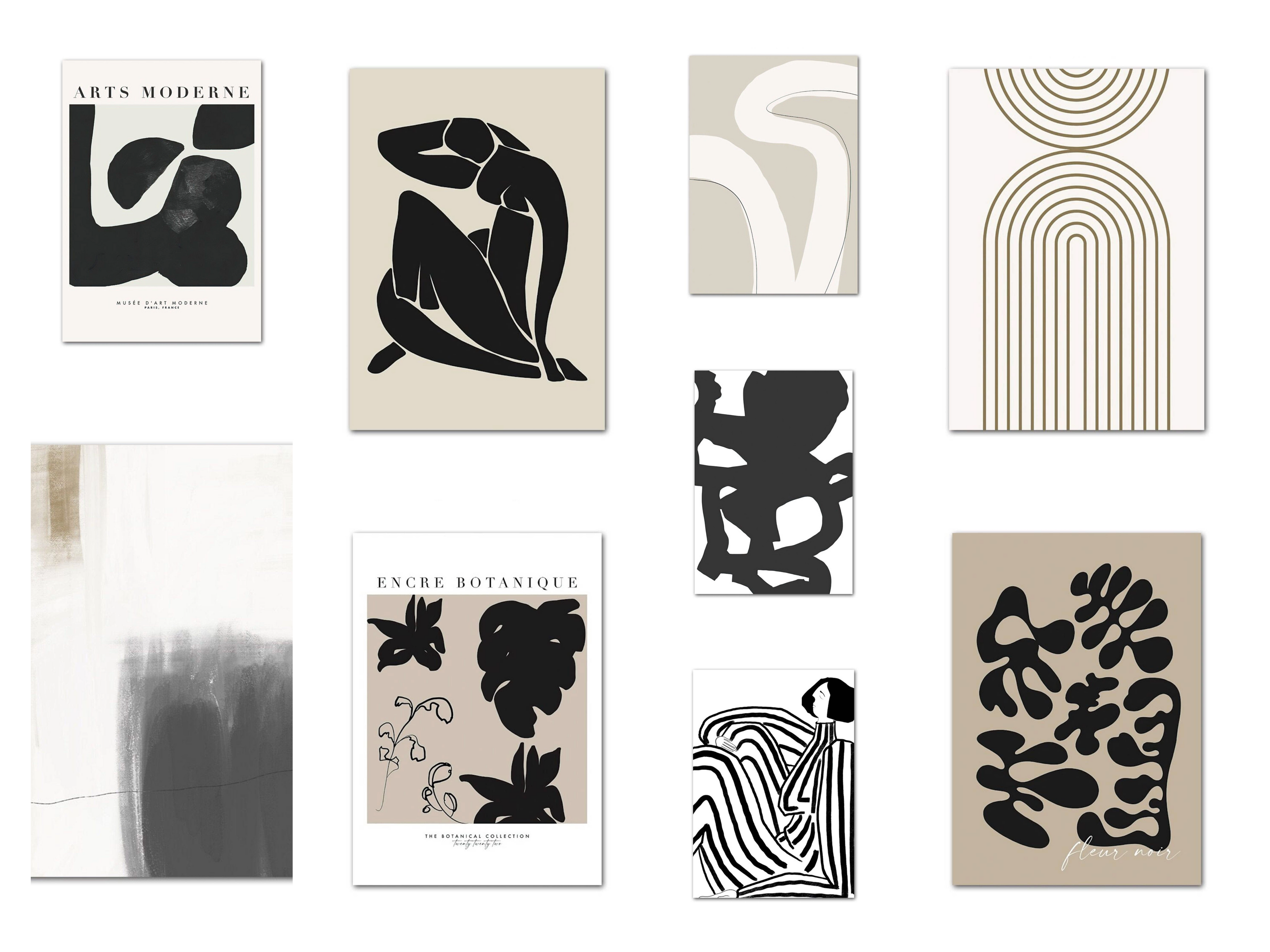 Poster Abstrakt Galerie Wand als Deko Print ohne Rahmen