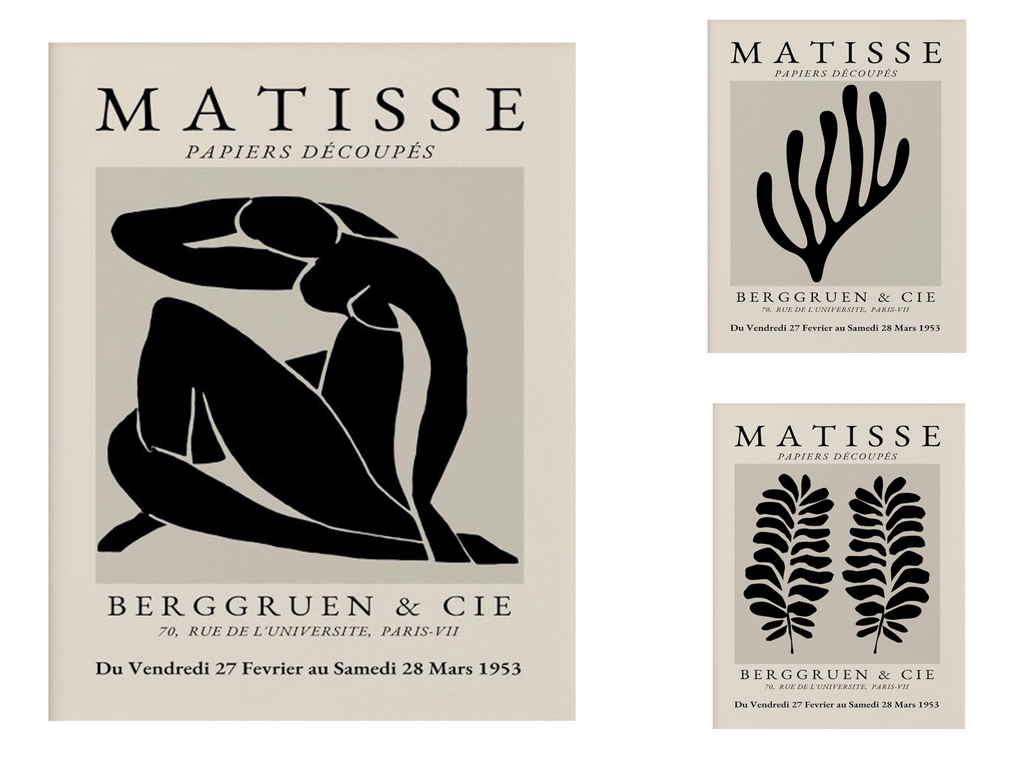 Abstraktes Poster im Matisse-inspirierten Stil – Modernes Wandbild für Wohnzimmer & Schlafzimmer · Ästhetische Wanddeko ohne Rahmen