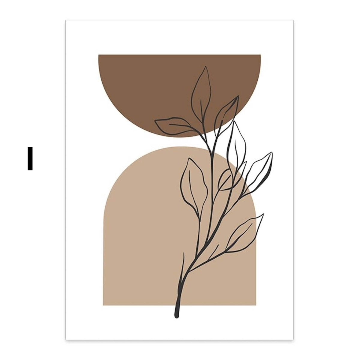 Poster Abstrakt Boho mit Linien und geometrischen Formen als Deko-Print ohne Rahmen