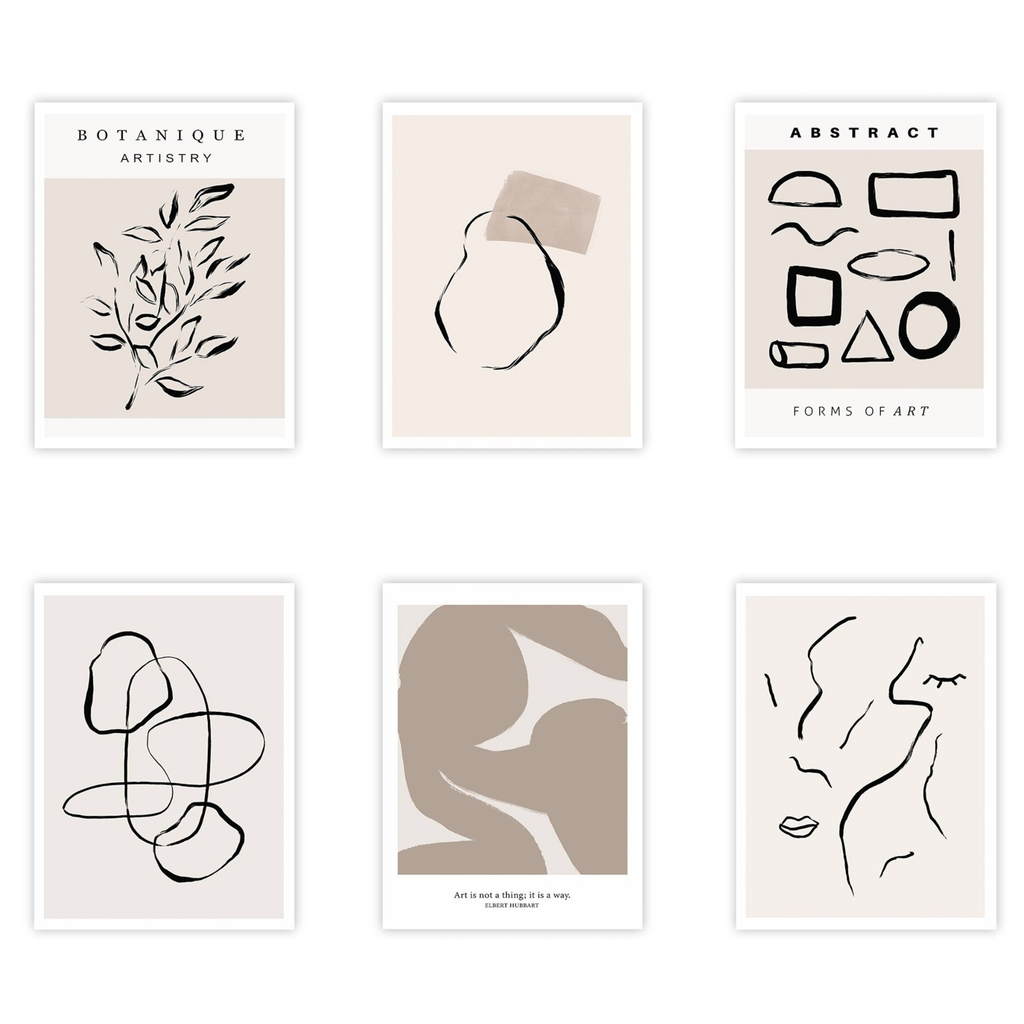 Poster abstrakt dezente Linien Formen – Modernes Wandbild für Wohnzimmer & Schlafzimmer · Ästhetische Wanddeko ohne Rahmen