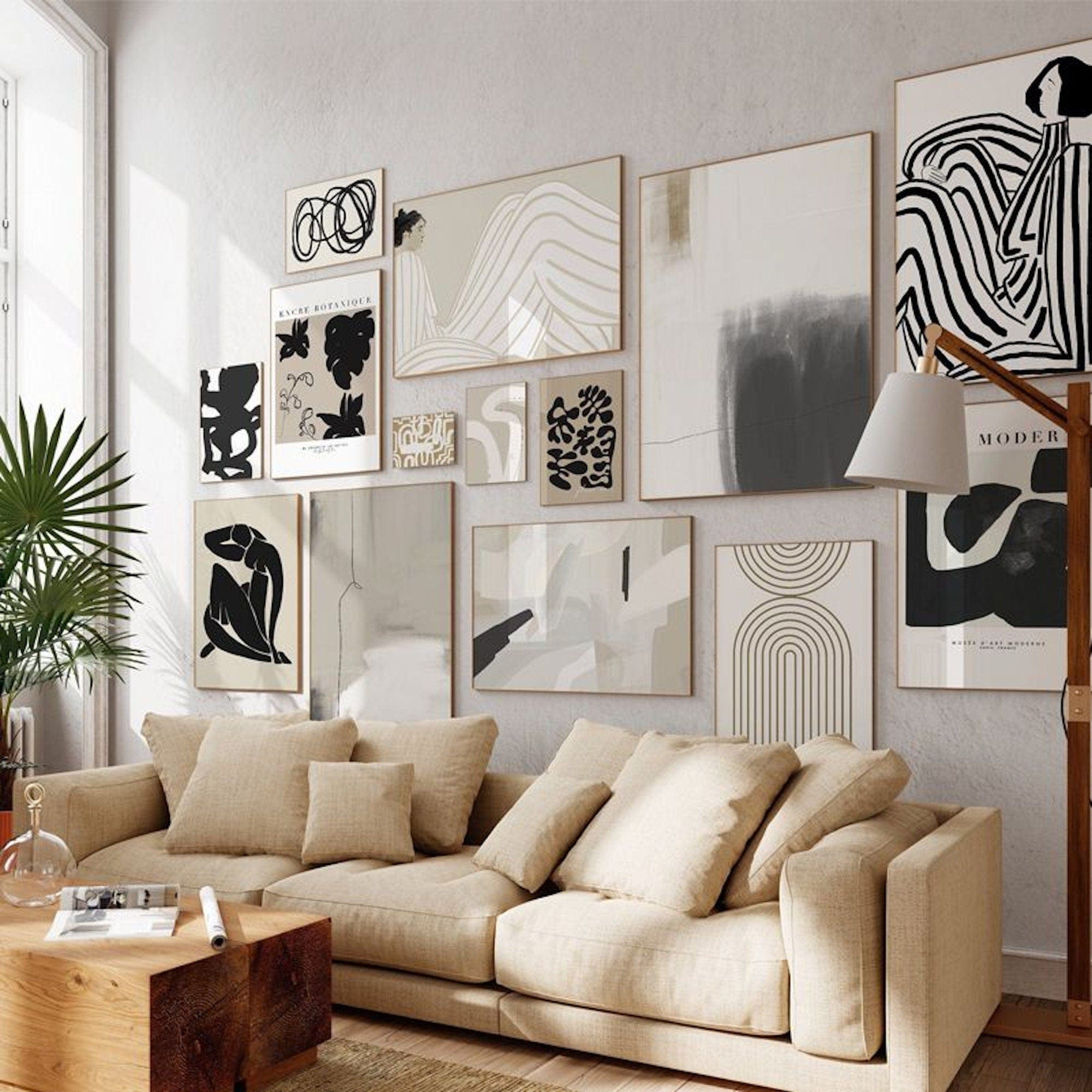 Poster Abstrakt Galerie Wand als Deko Print ohne Rahmen