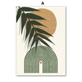 Poster Boho abstrakt Pflanzen Blätter – Botanisches Wandbild für Wohnzimmer & Schlafzimmer · Ästhetische Wanddeko ohne Rahmen