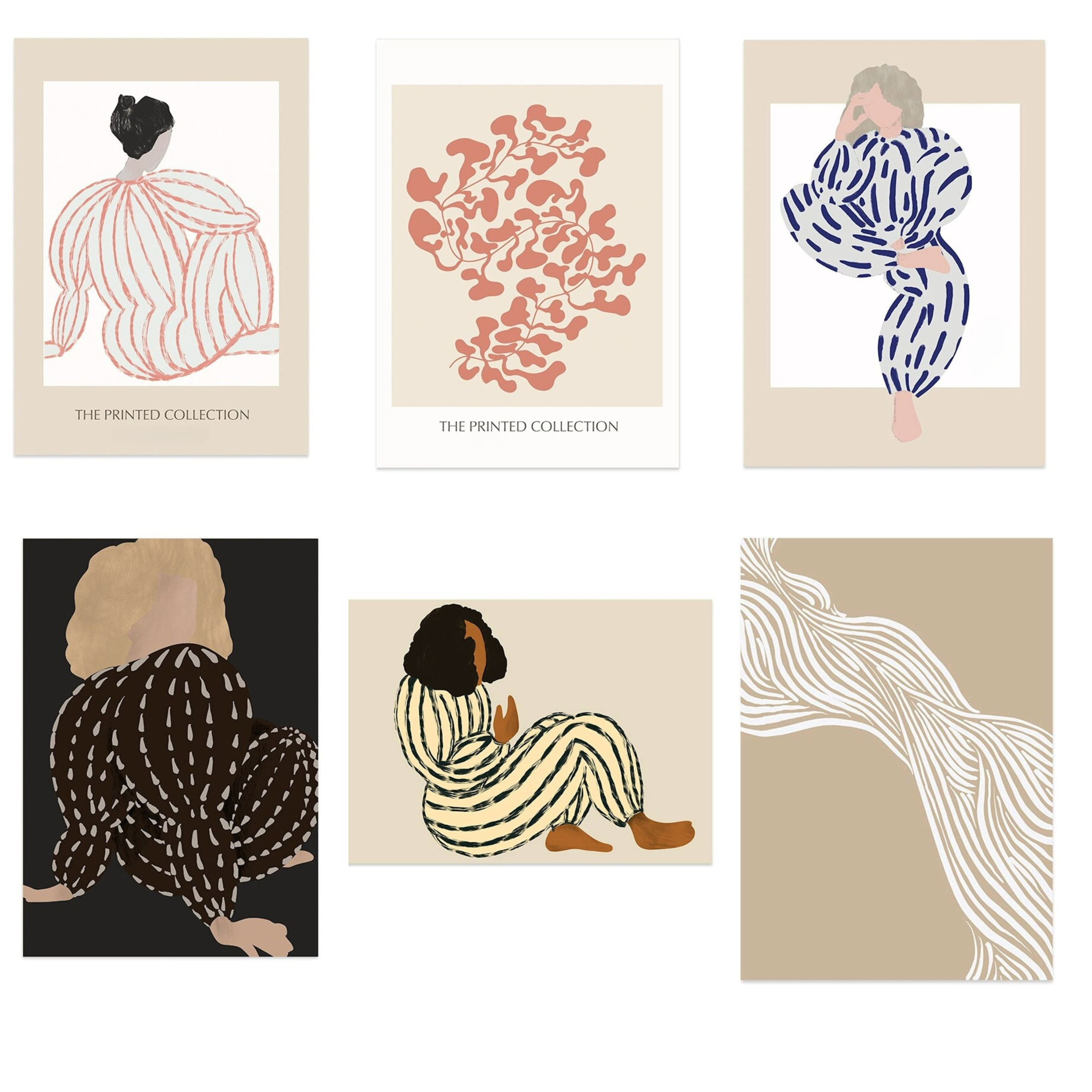 Poster Boho Frauenkörper Linien abstrakt – Modernes Wandbild für Wohnzimmer & Schlafzimmer · Ästhetische Wanddeko ohne Rahmen