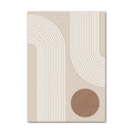 Poster Boho abstrakt Bogen Linien Beige Braun – Modernes Wandbild für Wohnzimmer & Schlafzimmer · Ästhetische Wanddeko ohne Rahmen