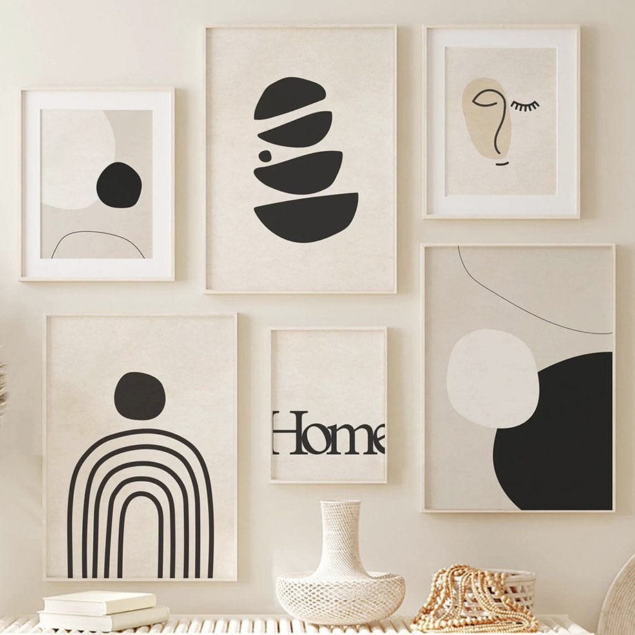 Poster Boho abstrakt Home – Modernes Wandbild für Wohnzimmer & Schlafzimmer · Ästhetische Wanddeko ohne Rahmen