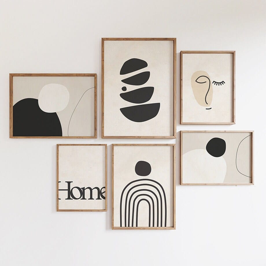 Poster Boho abstrakt Home – Modernes Wandbild für Wohnzimmer & Schlafzimmer · Ästhetische Wanddeko ohne Rahmen