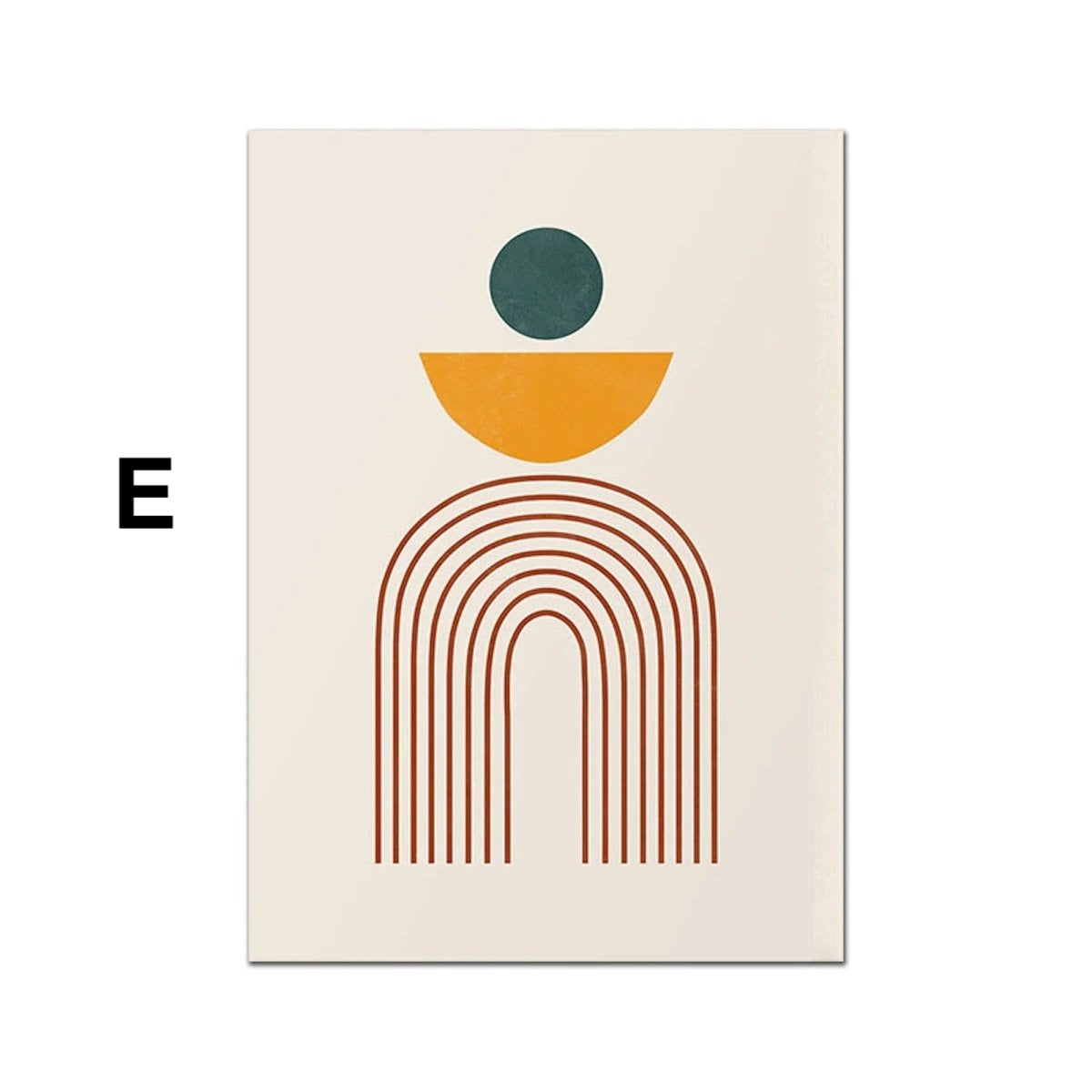 Abstract Boho Poster · Terracotta & Green · Minimalist Wall Art · Modern Home Decor · without frame
