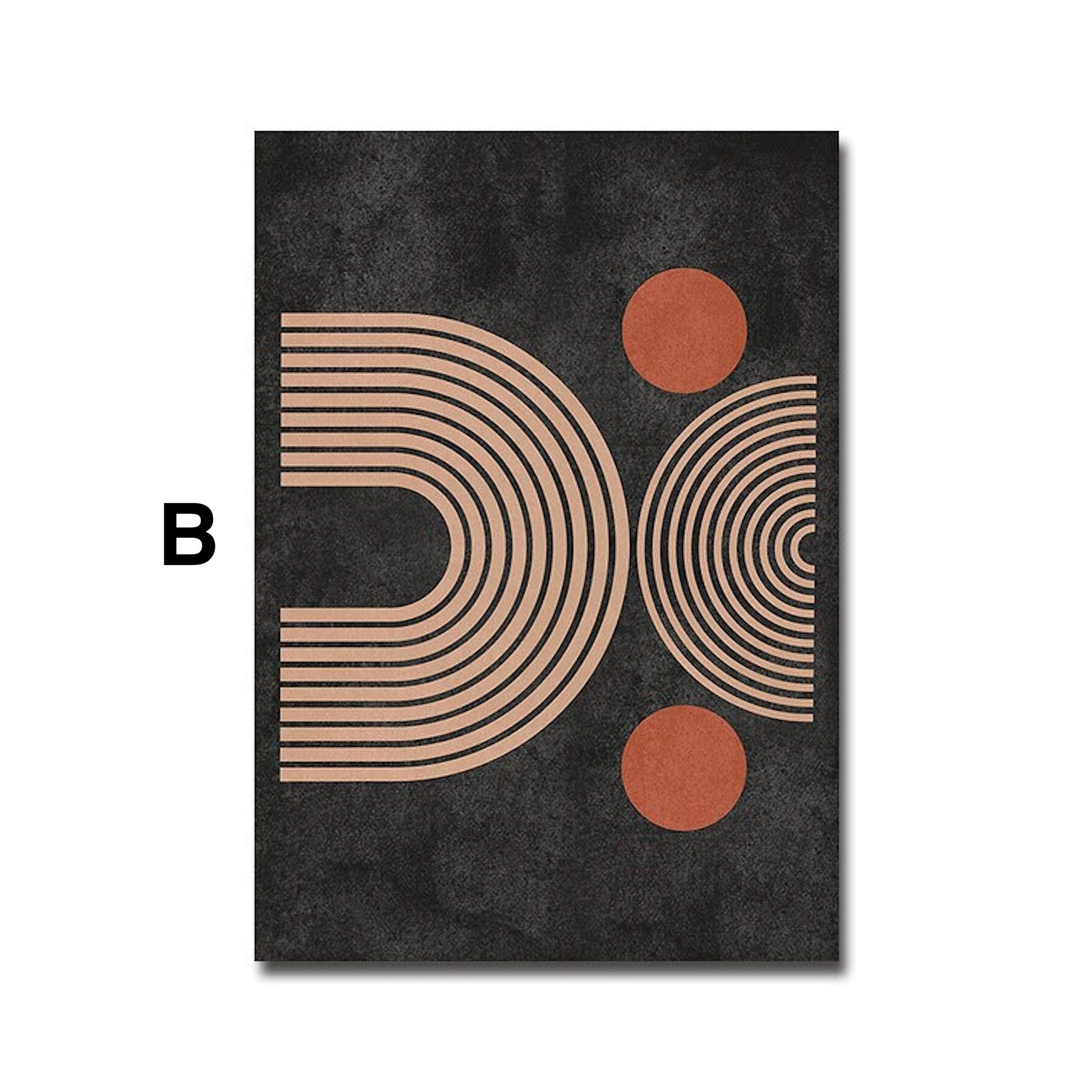 Poster Boho geometrische Formen Kreise Linien – Modernes Wandbild für Wohnzimmer & Schlafzimmer · Ästhetische Wanddeko ohne Rahmen