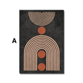 Poster Boho geometrische Formen Kreise Linien – Modernes Wandbild für Wohnzimmer & Schlafzimmer · Ästhetische Wanddeko ohne Rahmen