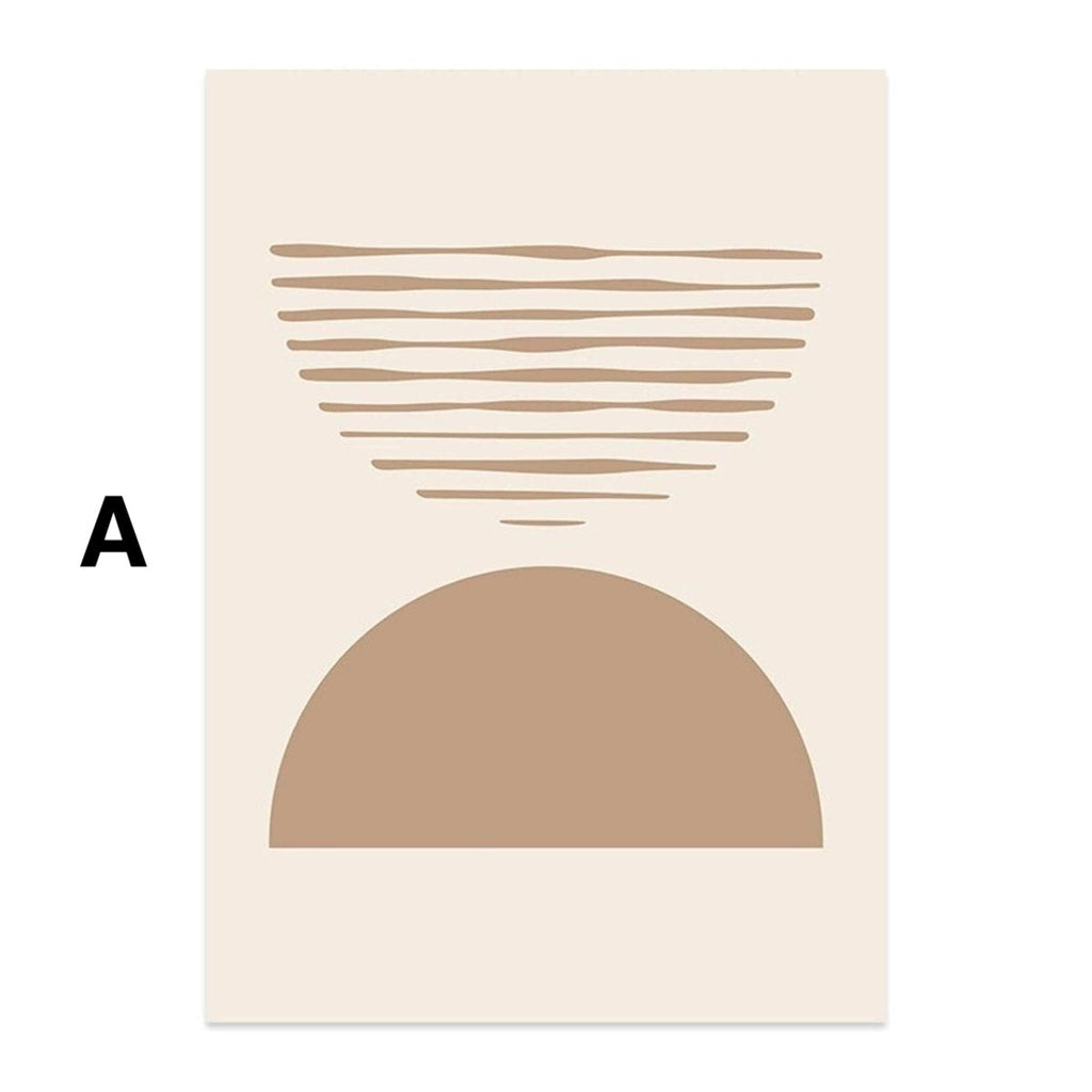 Poster Boho Halbkreise Linien – Modernes Wandbild für Wohnzimmer & Schlafzimmer · Ästhetische Wanddeko ohne Rahmen