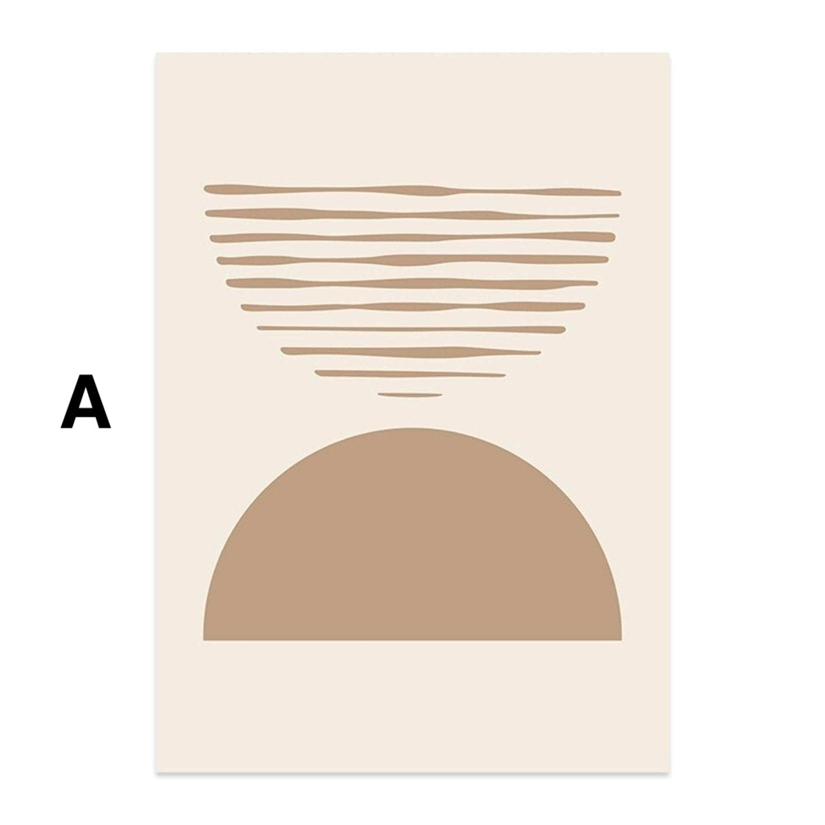 Poster Boho Halbkreise Linien – Modernes Wandbild für Wohnzimmer & Schlafzimmer · Ästhetische Wanddeko ohne Rahmen