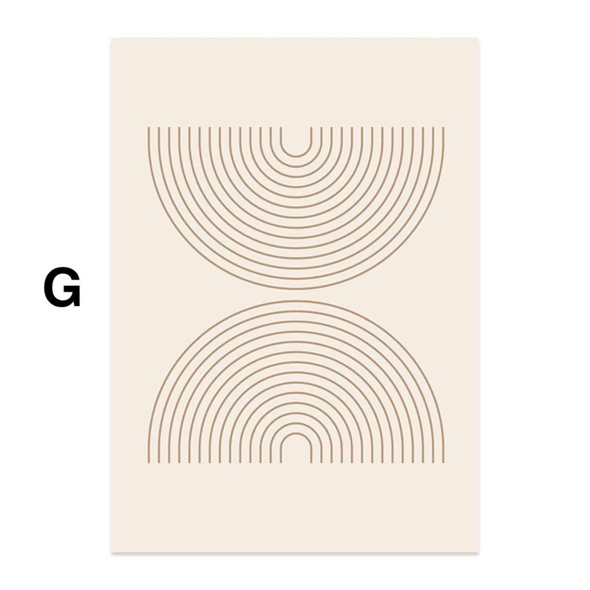 Poster Boho Halbkreise Linien – Modernes Wandbild für Wohnzimmer & Schlafzimmer · Ästhetische Wanddeko ohne Rahmen