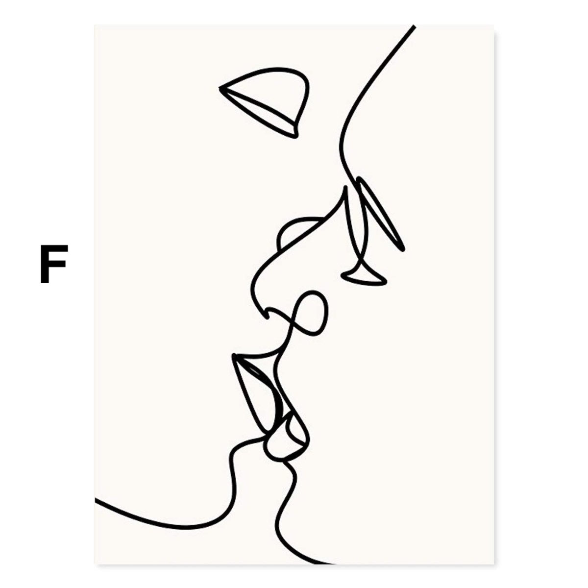 Poster Boho Herz Love Linien & Geometrische Formen – Modernes Wandbild für Wohnzimmer & Schlafzimmer · Ästhetische Wanddeko ohne Rahmen