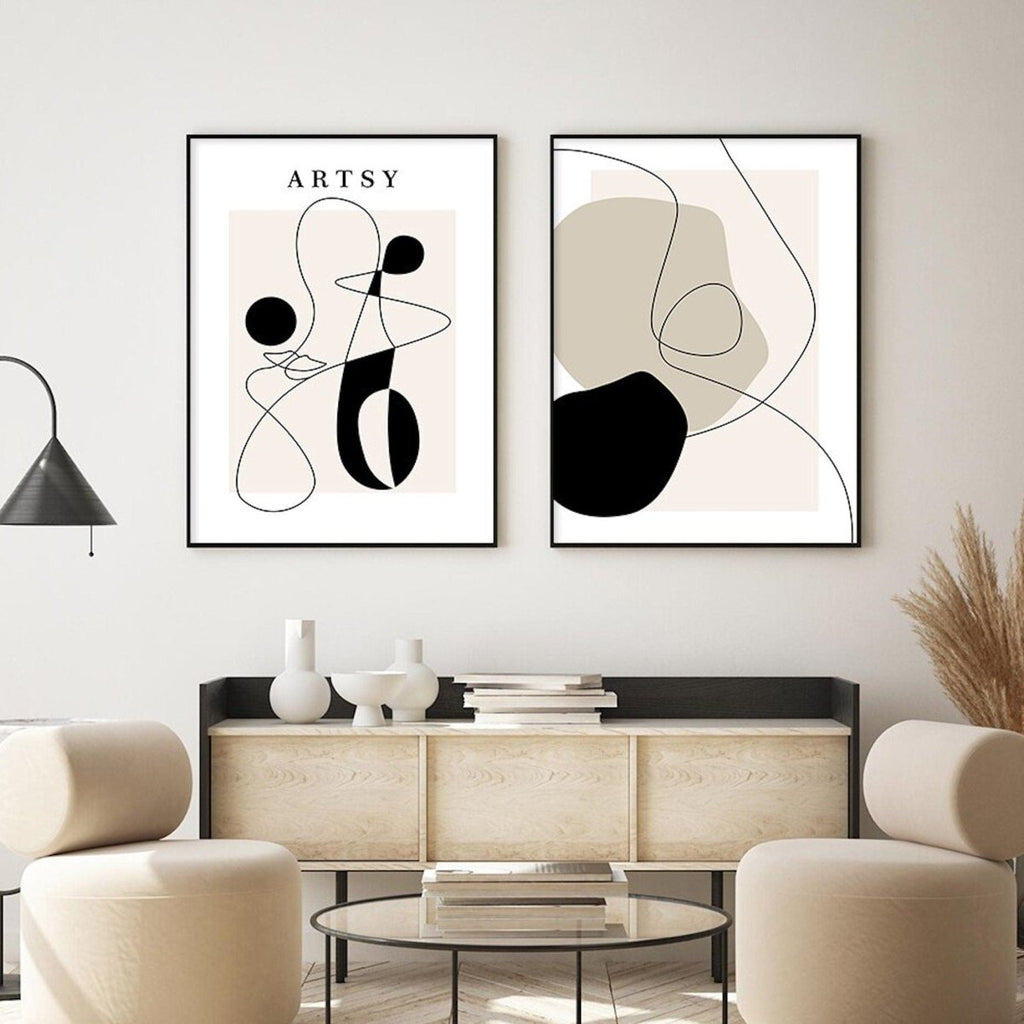 Poster Boho Model Hut abstrakt – Modernes Wandbild für Wohnzimmer & Schlafzimmer · Ästhetische Wanddeko ohne Rahmen