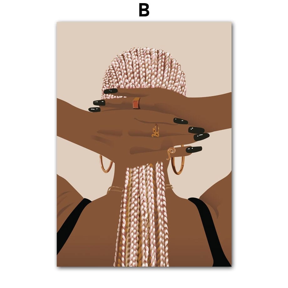 Poster Boho Frau Minimalistisch Schwarz Braun – Ästhetisches Wandbild für Wohnzimmer & Schlafzimmer · Moderne Wanddeko ohne Rahmen