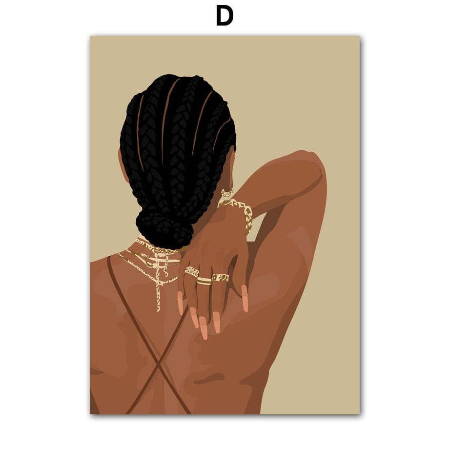 Poster Boho Frau Minimalistisch Schwarz Braun – Ästhetisches Wandbild für Wohnzimmer & Schlafzimmer · Moderne Wanddeko ohne Rahmen