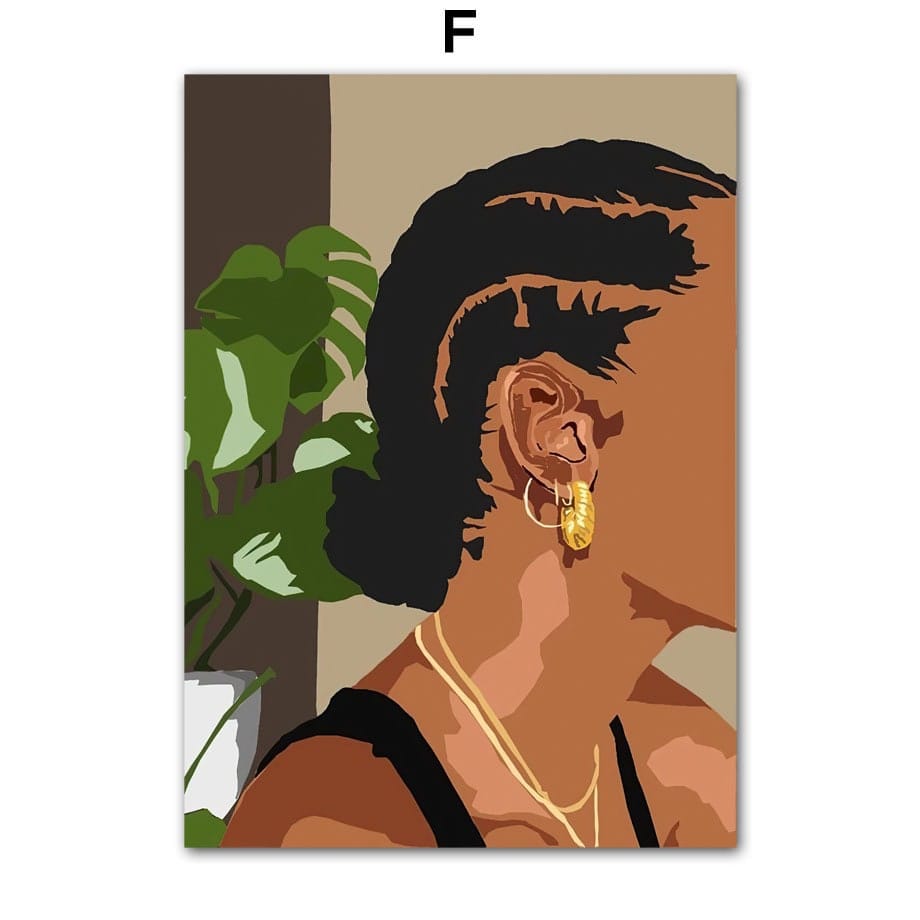 Poster Boho Frau Minimalistisch Schwarz Braun – Ästhetisches Wandbild für Wohnzimmer & Schlafzimmer · Moderne Wanddeko ohne Rahmen