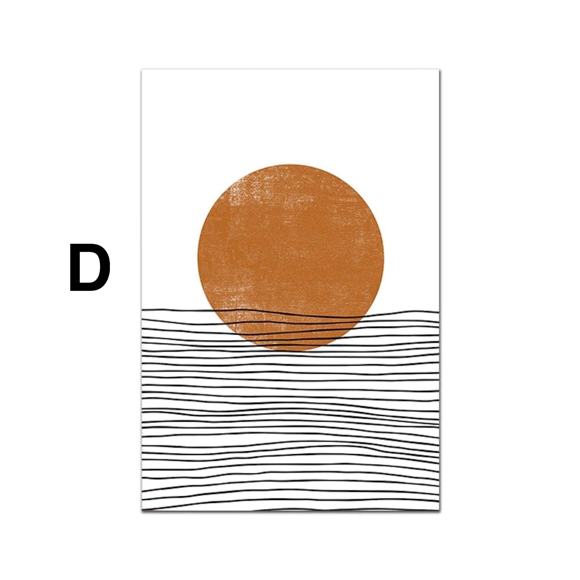 Poster Boho Sonne Botanik Blätter – Ästhetisches Wandbild für Wohnzimmer & Schlafzimmer · Minimalistische Wanddeko ohne Rahmen