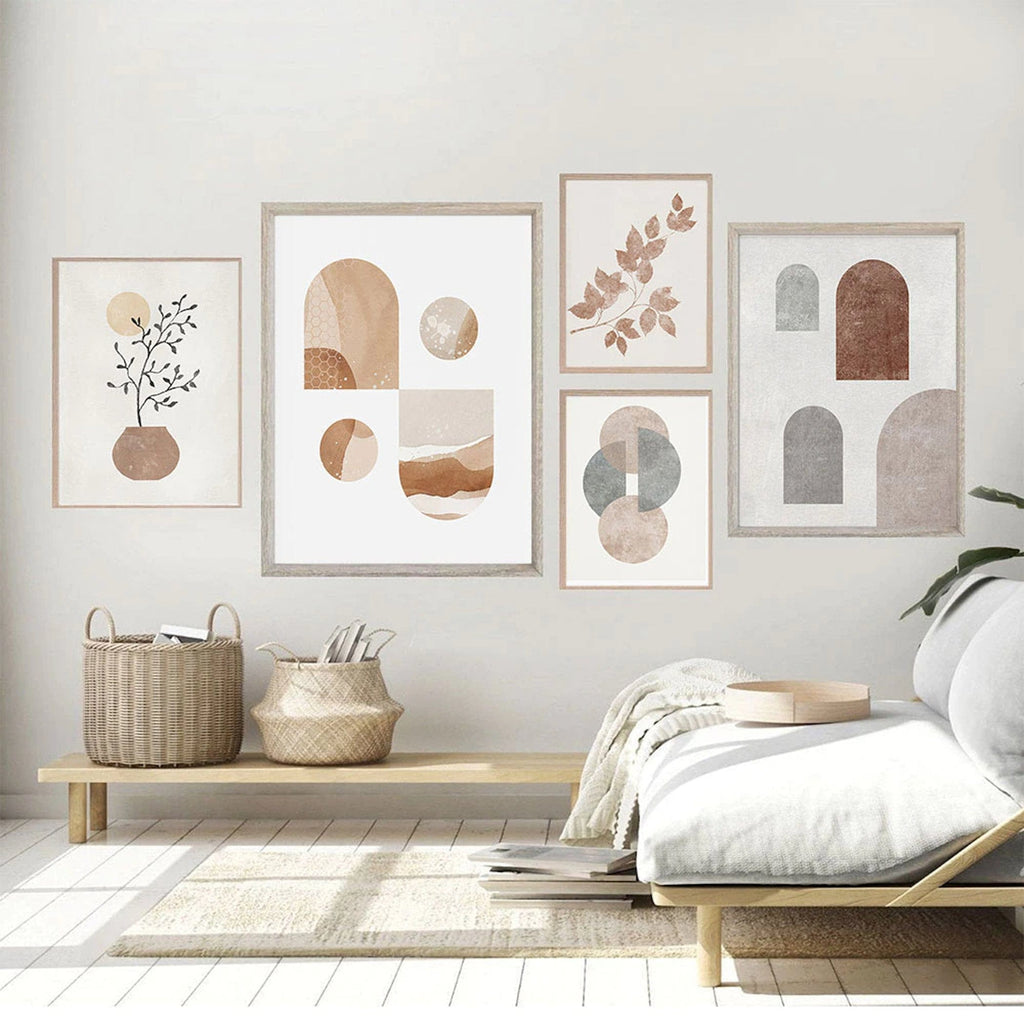 Poster Botanik Bogen Blumen – Ästhetisches Wandbild für Wohnzimmer & Schlafzimmer · Gallery Wall Deko · Kunstdruck ohne Rahmen