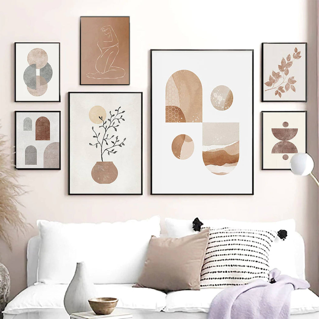 Poster Botanik Bogen Blumen – Ästhetisches Wandbild für Wohnzimmer & Schlafzimmer · Gallery Wall Deko · Kunstdruck ohne Rahmen