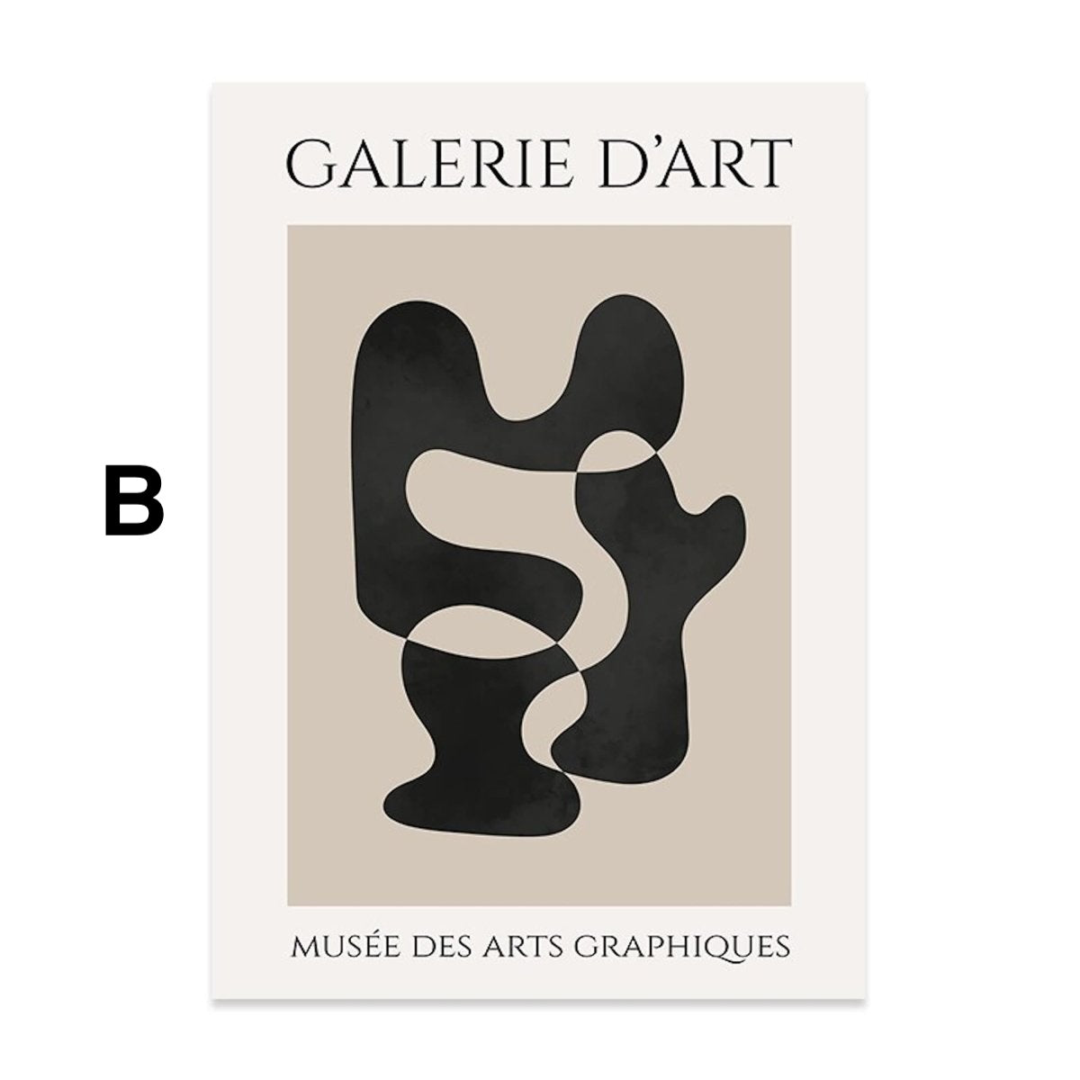 Poster Gallery Art Circle and Body Shapes as Decorative Print without Frame