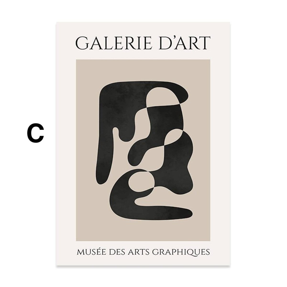 Poster Gallery Art Circle and Body Shapes as Decorative Print without Frame