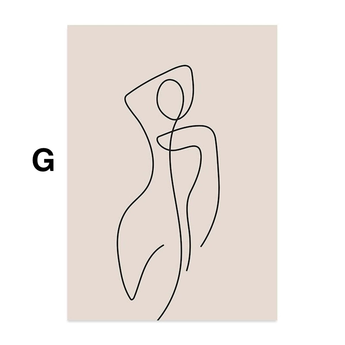Poster Gallery Art Circle and Body Shapes as Decorative Print without Frame