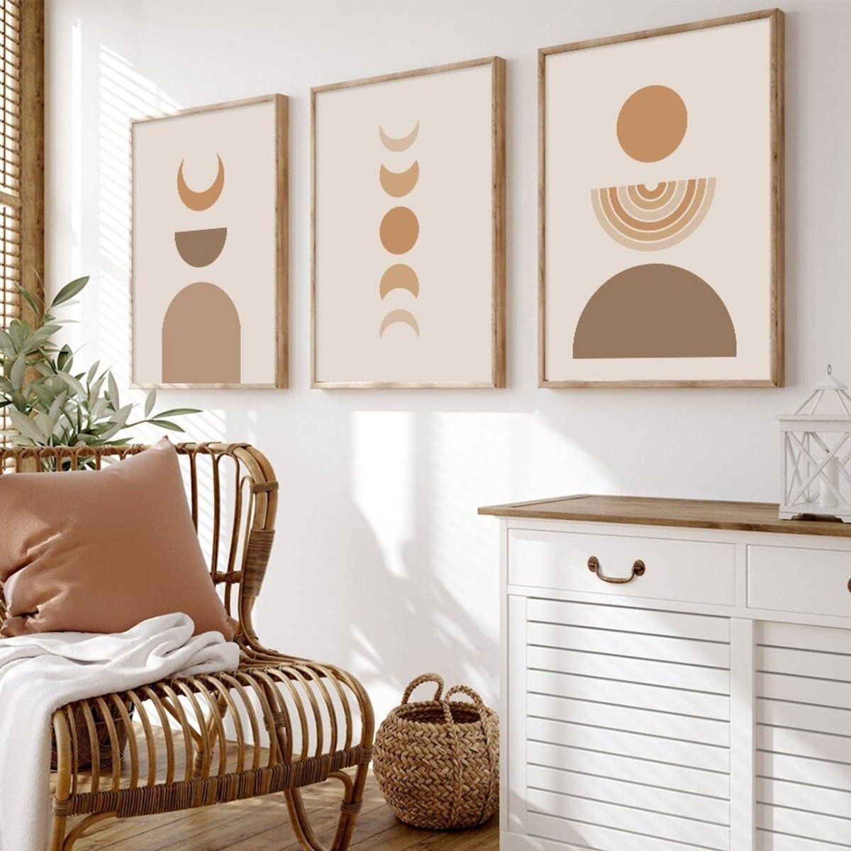 Poster Gallery Art Circle and Body Shapes as Decorative Print without Frame