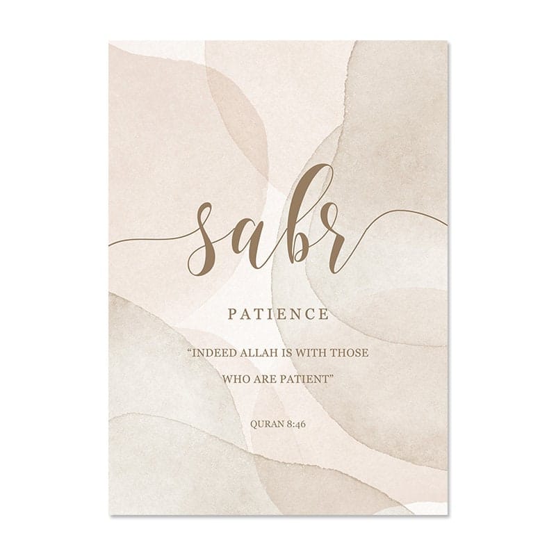 Poster Geduld Hoffnung Dankbarkeit Gebet – Inspirierendes Wandbild für Wohnzimmer & Schlafzimmer · Ästhetische Wanddeko ohne Rahmen