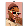 Poster Hip Hop Schmuck Mode Mädchen Schwarz – Urbanes Wandbild für Wohnzimmer & Schlafzimmer · Street Art Wanddeko ohne Rahmen
