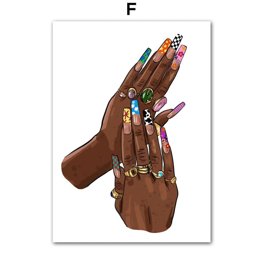 Poster Hip Hop Schmuck Mode Mädchen Schwarz – Urbanes Wandbild für Wohnzimmer & Schlafzimmer · Street Art Deko ohne Rahmen