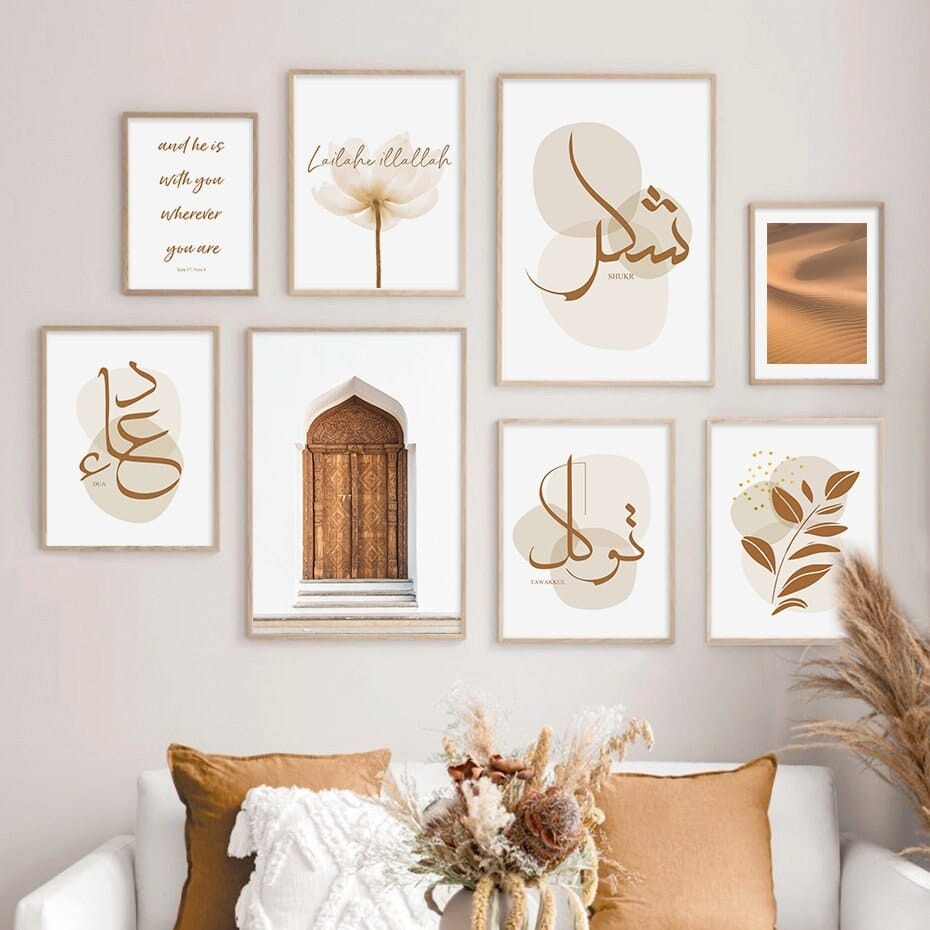 Poster Kalligrafie Boho abstrakt – Modernes Wandbild für Wohnzimmer & Schlafzimmer · Ästhetische Wanddeko ohne Rahmen