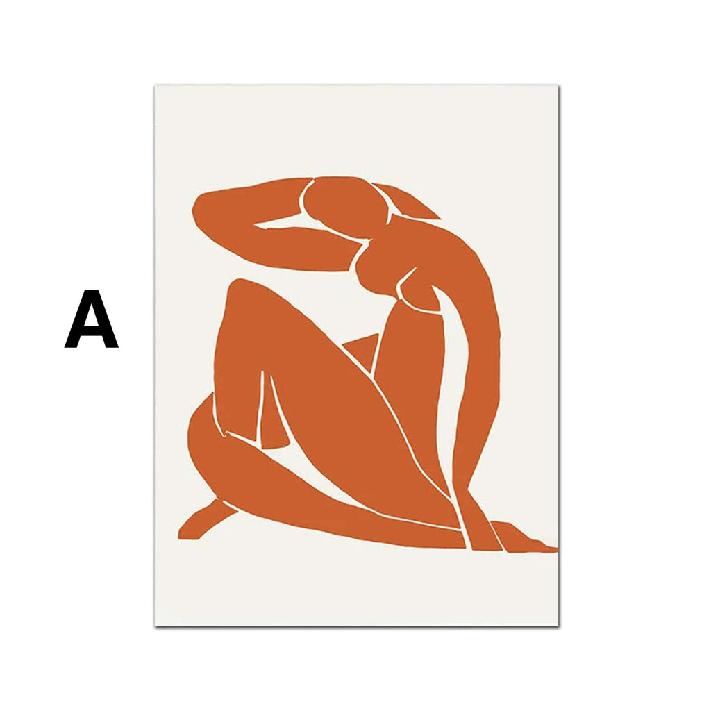 Abstraktes Gesicht Poster im Matisse-inspirierten Stil – Buntes Wandbild für Wohnzimmer & Schlafzimmer · Ästhetische Wanddeko ohne Rahmen