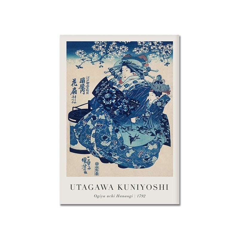 Poster japanische Wellen Landschaft Vintage – Abstraktes Wandbild für Wohnzimmer & Schlafzimmer · Ästhetische Wanddeko ohne Rahmen